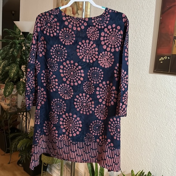 Soft surroundings navy pink top size S/M - Picture 5 of 8